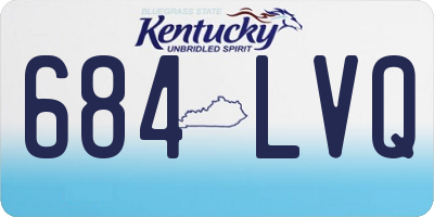 KY license plate 684LVQ