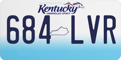 KY license plate 684LVR
