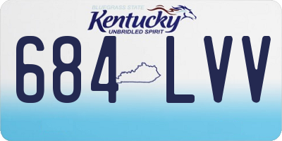 KY license plate 684LVV
