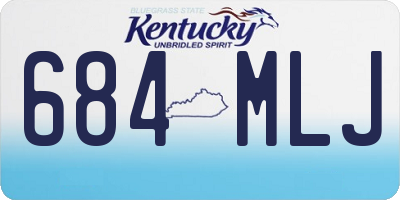 KY license plate 684MLJ