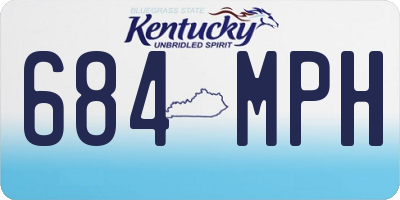 KY license plate 684MPH