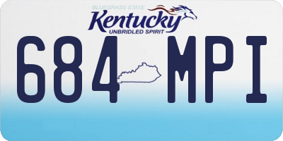 KY license plate 684MPI