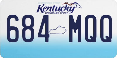 KY license plate 684MQQ