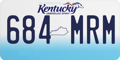 KY license plate 684MRM