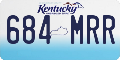 KY license plate 684MRR
