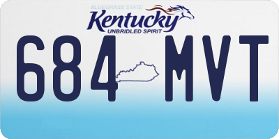 KY license plate 684MVT