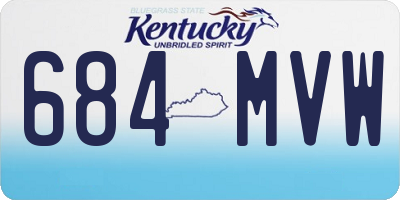 KY license plate 684MVW