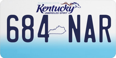 KY license plate 684NAR