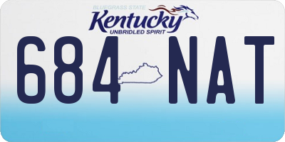 KY license plate 684NAT