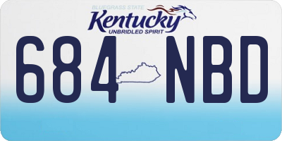 KY license plate 684NBD