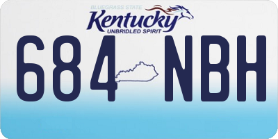 KY license plate 684NBH