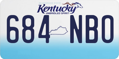 KY license plate 684NBO