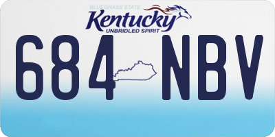 KY license plate 684NBV