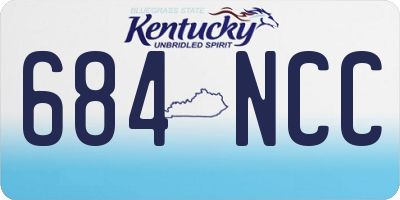 KY license plate 684NCC