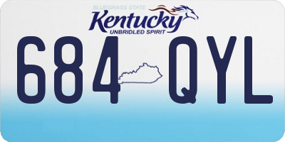 KY license plate 684QYL