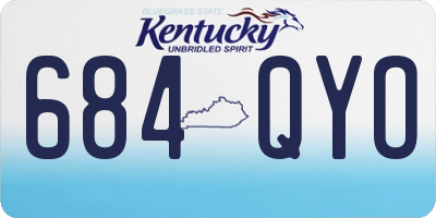 KY license plate 684QYO