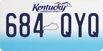 KY license plate 684QYQ