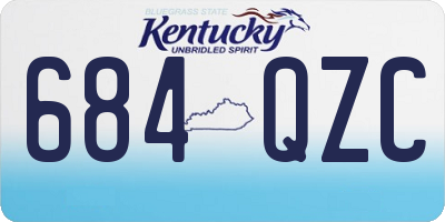 KY license plate 684QZC