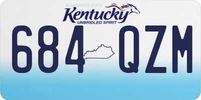 KY license plate 684QZM