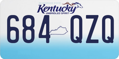 KY license plate 684QZQ