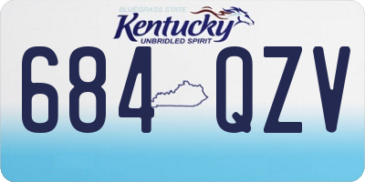 KY license plate 684QZV
