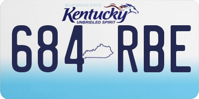 KY license plate 684RBE