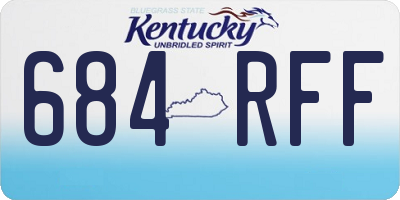 KY license plate 684RFF