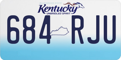 KY license plate 684RJU