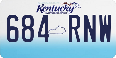KY license plate 684RNW