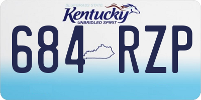 KY license plate 684RZP
