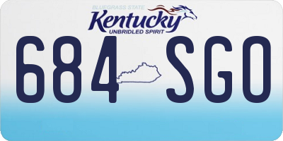 KY license plate 684SGO
