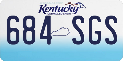 KY license plate 684SGS