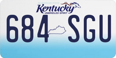 KY license plate 684SGU
