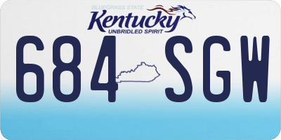 KY license plate 684SGW