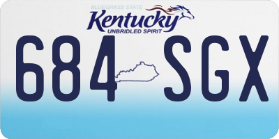 KY license plate 684SGX