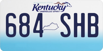 KY license plate 684SHB
