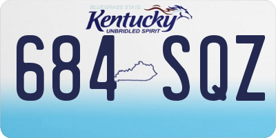 KY license plate 684SQZ