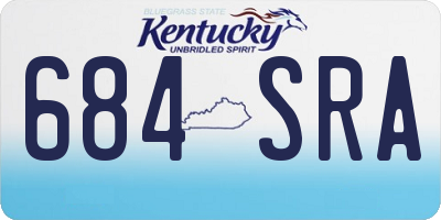 KY license plate 684SRA