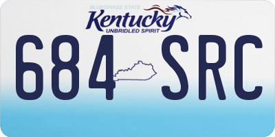KY license plate 684SRC