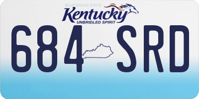 KY license plate 684SRD