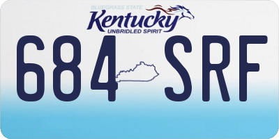 KY license plate 684SRF