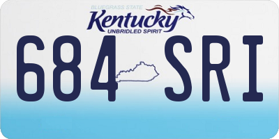 KY license plate 684SRI