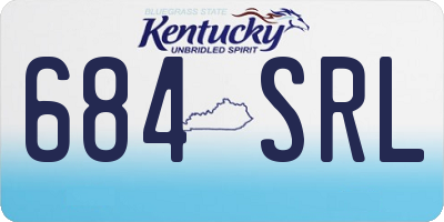 KY license plate 684SRL