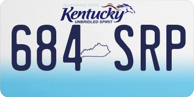 KY license plate 684SRP