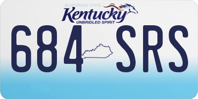 KY license plate 684SRS