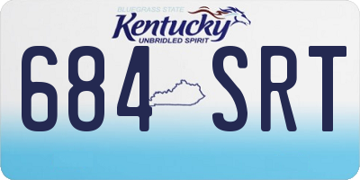 KY license plate 684SRT