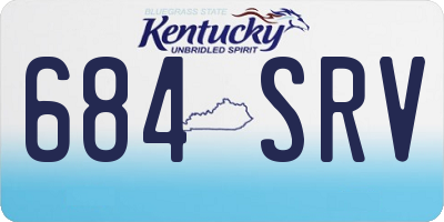 KY license plate 684SRV