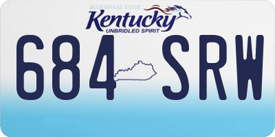 KY license plate 684SRW