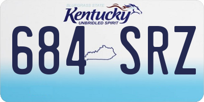 KY license plate 684SRZ