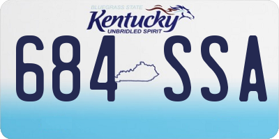 KY license plate 684SSA